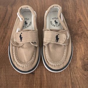 POLO by Ralph Lauren Little Kid Top Deck EZ Deck Shoe size 6 tan loafers